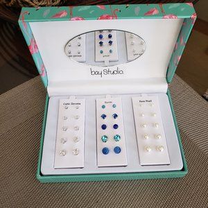 Bay Studio 15 Pc. Blue Tone Mega Box Earring Set